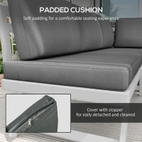 Outsunny Zestaw mebli ogrodowych 4w1, narożnik, stół kawowy, balkon(m-5)