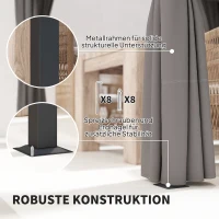 Outsunny Pergola 3 x 3 m Freistehend Terrassenüberdachung mit Schiebedach, 4 Seitenwände UV-beständig Hellgrau(m-6)