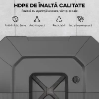 Outsunny Set 2 Greutăți pentru Bază Umbrelă cu Braț Lateral din HDPE, Reumplibile până la 105 kg, 101x101x12 cm, Negru(m-7)
