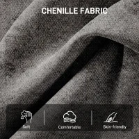 HOMCOM Obrotowy Fotel Akcentowy, Chenille, Wysokie Oparcie, Głębokie Siedzisko, Ciemnoszary(m-6)