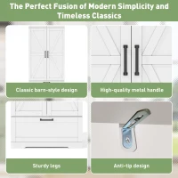 Spacious Kitchen Cabinet with a Drawer, 2 Adjustable Shelves, Multifunctional Pantry for Dining and Living Areas, 80L x 40W x 180H cm, White(m-7)