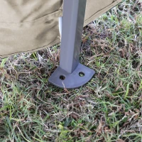 Outsunny Cort pliabil cu lumini LED 330x330 cm Pavilion de grădină cu telecomandă cu 4 plase anti-țânțari Înălțime reglabilă Bej(m-5)