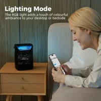 HOMCOM Desk Fan with Adjustable Head, 3-Speed Small Fan with 700ml Water Tank Black(m-7)