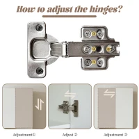 Freestanding Pantry Cabinet with 2 Open Sliding Shelves, Multifunctional Sideboard for Dining & Living Rooms, 59.5L x 45W x 200H cm, White(m-8)