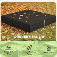 AIYAPLAY Sandbox Cover, Square Sandpit Cover Waterproof Dustproof UV Protection, Sandbox Canopy with Drawstring and Elastic Band(m-6)