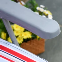 Outsunny Set de 2 șezlonguri pliabile cu pernă, șezlong de soare, spătar reglabil în 5 poziții, șezlong de grădină, set mobilier grădină, oțel, poliester, roșu, 60 x 75 x 65-102 cm(m-4)