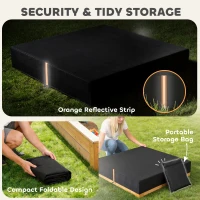 AIYAPLAY Sandbox Cover, Square Sandpit Cover Waterproof Dustproof UV Protection, Sandbox Canopy with Drawstring and Elastic Band(m-7)