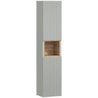 HOMCOM Colonna bagno stretta con ripiani regolabili e 2 ante, 30x24x140 cm, Verde(m-1)