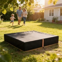 AIYAPLAY Sandbox Cover, Square Sandpit Cover Waterproof Dustproof UV Protection, Sandbox Canopy with Drawstring and Elastic Band(m-2)