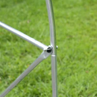 Outsunny Seră pentru Exterior Seră tunel 6x3x2 m Seră de Grădină Mare cu 12 Ferestre și Ușă Rulou cu Fermoar Cadru Metalic pentru Cultivare Plante Alb(m-4)