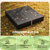 AIYAPLAY Sandbox Cover, Square Sandpit Cover Waterproof Dustproof UV Protection, Sandbox Canopy with Drawstring and Elastic Band(m-6)