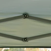 Outsunny Pavilion pliabil 300x300 cm, cort de grădină cu geantă de transport cu roți, impermeabil, cadru din oțel, pentru exterior, petreceri, camping, verde(m-4)