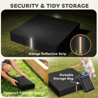 AIYAPLAY Sandbox Cover, Square Sandpit Cover Waterproof Dustproof UV Protection, Sandbox Canopy with Drawstring and Elastic Band(m-7)