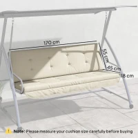 Outsunny Set cuscini per dondolo 170 cm con seduta e schienale, Beige(m-3)