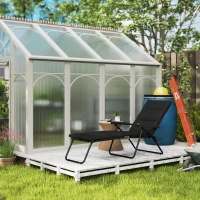Outsunny Șezlong pliabil transat înclinat 6 poziții cu saltea + cotiere oțel poliester 153 x 58,5 x 89 cm negru(m-4)