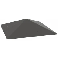 Outsunny Husă de schimb pentru pavilion 3 x 3 m, rezistentă la apă, acoperiș pavilion UPF30+, husă de schimb din țesătură Oxford 370 g/m², Gri(m-1)