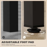 HOMCOM Rectangular Bar Table, Marble Effect Pub Coffee Table for Small Space, Breakfast Dining, Black Marble Effect(m-5)