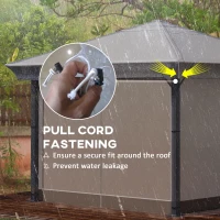 Outsunny 2 x 2 (m) Gazebo Protective Cover, Waterproof Cover for Gazebo, Canopy and Tent(m-5)