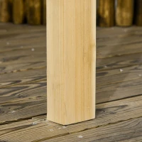 Outsunny Bancă-leagăn cu pergolă, pentru 2 persoane, reglabilă pe înălțime, cadru din lemn masiv, 2,21 x 1,40 x 1,96 m(m-5)