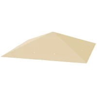 Outsunny Acoperiș de schimb pentru pavilion 3 x 3 m rezistent la apă acoperiș pavilion UPF30+ husă de schimb țesătură Oxford, 370 g/m², Bej(m-6)