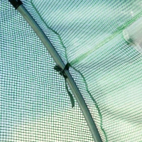 Outsunny Seră tunel cu 12 ferestre și ușă - Seră pentru grădină, culturi, plante, legume, flori, Verde(m-4)