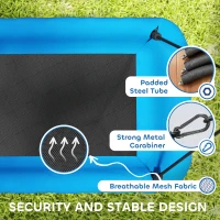 AIYAPLAY Nest Swing with Adjustable Ropes and Tree Straps, Basket Swing for Kids, 300KG Capacity for Indoor Outdoor, Blue(m-4)