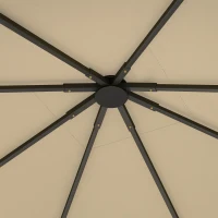 Outsunny Acoperiș de schimb pentru pavilion 3 x 3 m rezistent la apă acoperiș pavilion UPF30+ husă de schimb țesătură Oxford, 370 g/m², Bej(m-5)