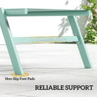 Outsunny Conjunto 2 Espreguiçadeiras com Mesa Lateral, Espreguiçadeira de Jardim com Encosto Ajustável.(m-4)