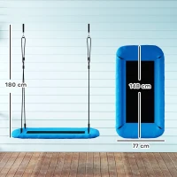 AIYAPLAY Nest Swing with Adjustable Ropes and Tree Straps, Basket Swing for Kids, 300KG Capacity for Indoor Outdoor, Blue(m-3)