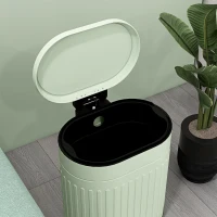 HOMCOM Lixeira 20L Tacho com tampa e pedal balde interno removível função de fecho suave 36,5 x 31,2 x 45 cm, Verde(m-5)