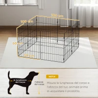 PawHut Recinto per Cani Espandibile e Pieghevole, 50x60 cm, Nero(m-3)