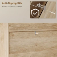 HOMCOM Dulap pentru încălțăminte 12 perechi, dulap cu 2 sertare rabatabile, uși din ratan și polițe reglabile, stejar(m-5)