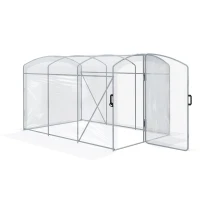 Outsunny Serra tunnel calpestabile con telaio in acciaio, 3x2x2 m(m-1)