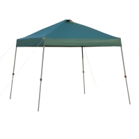 Outsunny Pavilion pliabil 300x300 cm, cort de grădină cu geantă de transport cu roți, impermeabil, cadru din oțel, pentru exterior, petreceri, camping, verde