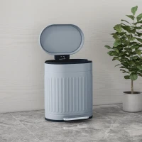 HOMCOM Cestino a pedale 20 L con secchio estraibile e soft-close, 36,5x31,2x45 cm, Grigio(m-4)