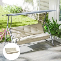 Outsunny Set cuscini per dondolo 170 cm con seduta e schienale, Beige(m-2)
