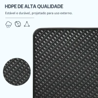 Outsunny Base para Chapéu de Sol de 4 Peças Suporte para Chapéu de Sol de HDPE Recarregável com Água 59 kg ou Areia 80 kg Preto(m-6)