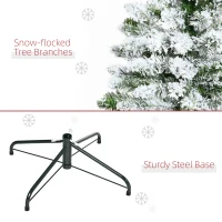 HOMCOM Sztuczna choinka 120 cm, z sztucznym śniegiem, do wnętrz(m-7)