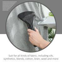 HOMCOM Clothes Steamer with Adjustable Pole Clothes Steamer 11 Steam Levels 41-110 cm Black(m-7)