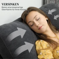 HOMCOM Relaxstoel met Massage, 8 Vibratiepunten, Verstelbare Voetsteun, Zijvak, Ligstoel, Grijs(m-7)