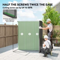 Outsunny 5 x 3.5ft Metal Garden Storage Shed with Effortless Assembly and 2 Pairs of Gloves, Waterproof Outdoor Shed, Dark Grey(m-4)