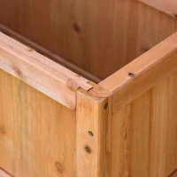 Outsunny Floreira com Treliça de Madeira Caixa de Plantio com Suporte para Plantas Trepadeiras para Cultivos 70x28x117 cm Madeira(m-9)