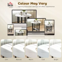 HOMCOM Folding Dining Table, Drop Leaf Table with Open Shelf, Rolling Kitchen Table for Dining Room, Small Spaces, White Marble(m-7)