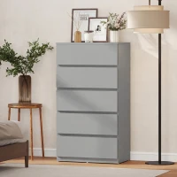 HOMCOM Chest of Drawers, 5-Drawer Storage Cabinets, Modern Dresser, Storage Drawer Unit for Bedroom(m-6)