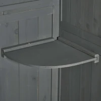 Outsunny Waterdichte Tuinkast 77 cm voor Tuin Gereedschap met Planken, Terracotta(m-8)