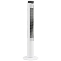 HOMCOM Tower Fan with WiFi Control Standing Floor Fan with Remote Control 116 cm White(m-1)