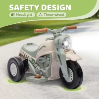 AIYAPLAY Dziecięcy Motocykl Elektryczny, 6V Motocykl dla Dzieci z Muzyką, Bańkami, 2,5-3 km/h, dla Dzieci 2-5 Lat(m-5)