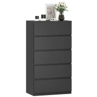HOMCOM Chest of Drawers, 5-Drawer Storage Cabinets, Modern Dresser, Storage Drawer Unit for Bedroom(m-10)