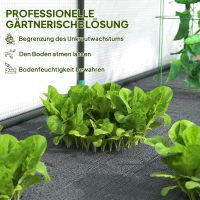 Outsunny Muurgemonteerd Kas, Toegankelijk Plantenhuis, Kunststof Zeil, 300 x 80 x 157 cm, Wit(m-4)