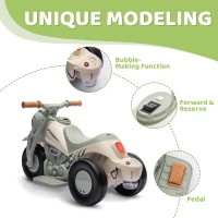 AIYAPLAY Dziecięcy Motocykl Elektryczny, 6V Motocykl dla Dzieci z Muzyką, Bańkami, 2,5-3 km/h, dla Dzieci 2-5 Lat(m-6)